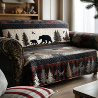 Cozy Pines Quilted Sofa Cover NCU0PTT2159