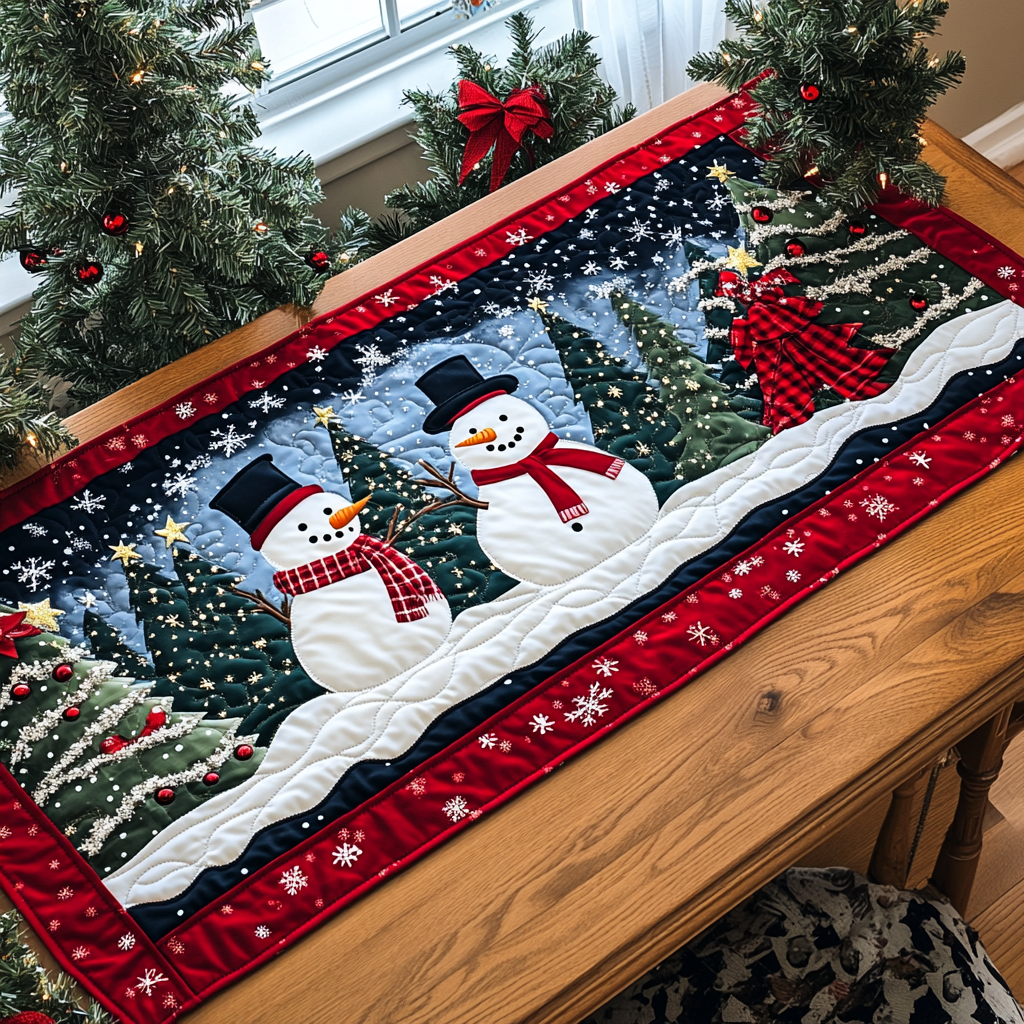 Cozy Pines Quilted Table Runner NCU0DDK1340