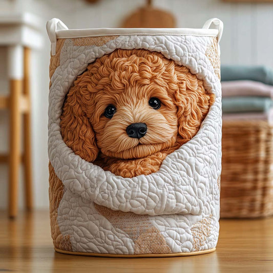Cozy Pup Quilted Laundry Basket NCU0NXD671