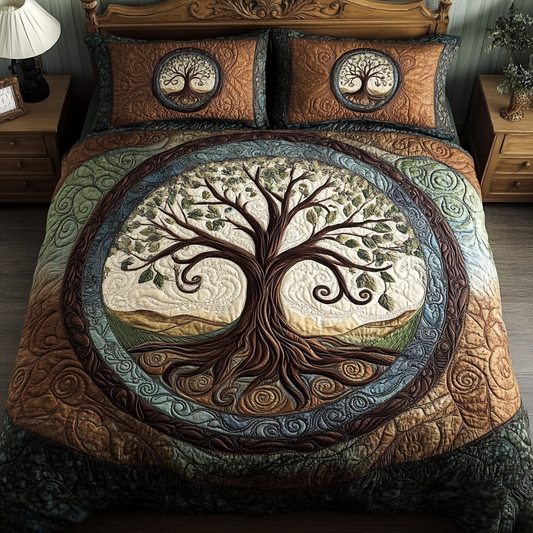Cozy Roots 3-Piece Quilted Bedding Set NCU0NVH384