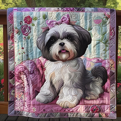 Cozy Shih Tzu Dreams Quilted Blanket NCU0DV1708