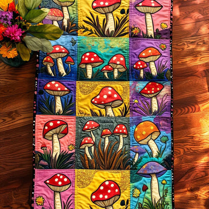 Cozy Shroomland Quilted Table Runner NCU0NNT883