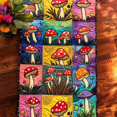 Cozy Shroomland Quilted Table Runner NCU0NNT883