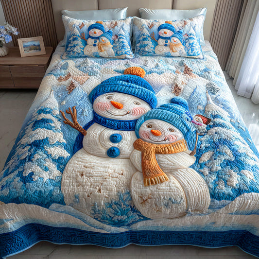 Cozy Snow Harmony 3-Piece Quilted Bedding Set NCU0NTD661