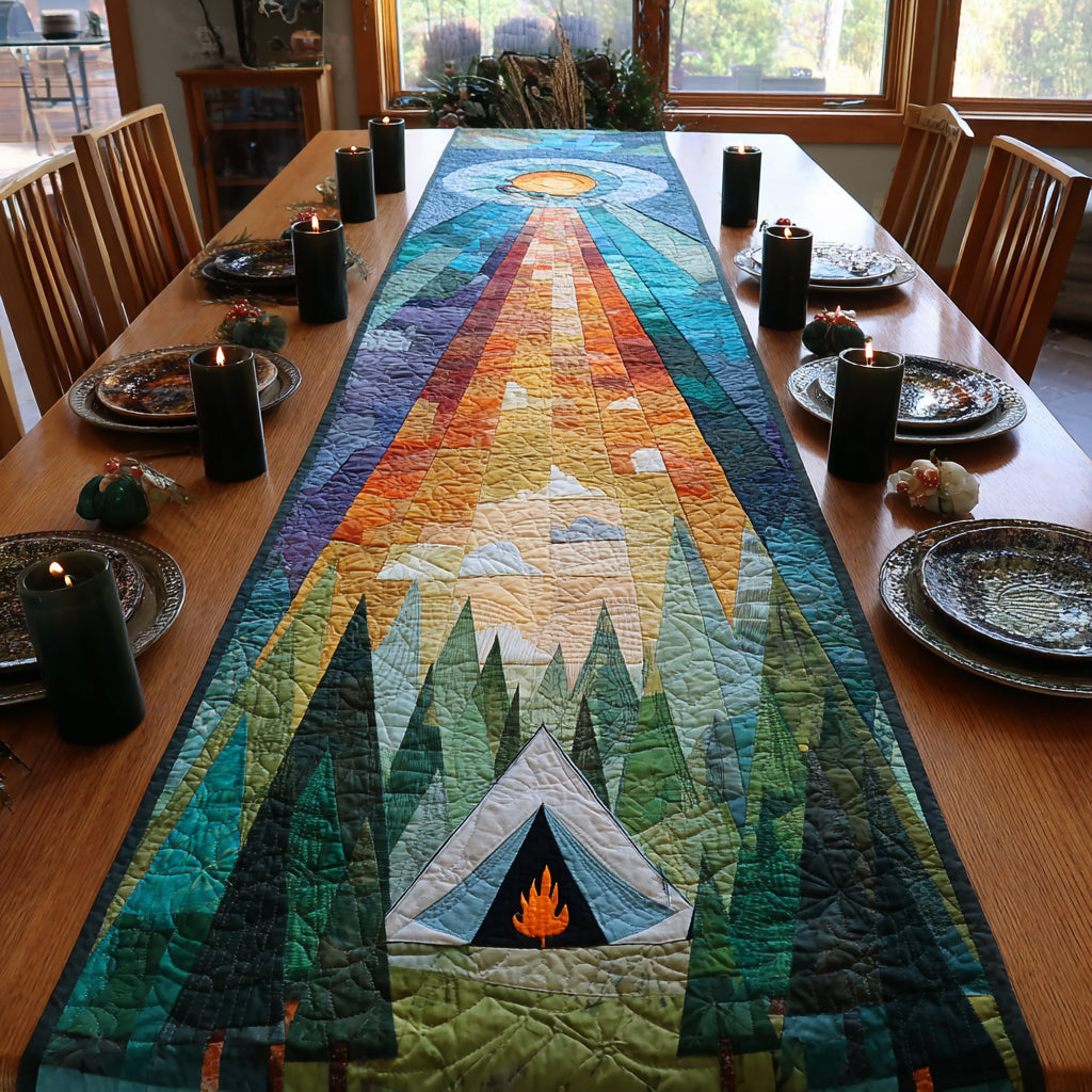 Cozy Tent Nights Quilted Table Runner NCU0DV1191