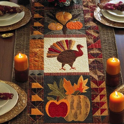 Cozy Turkey Quilted Table Runner NCU0NNT1877