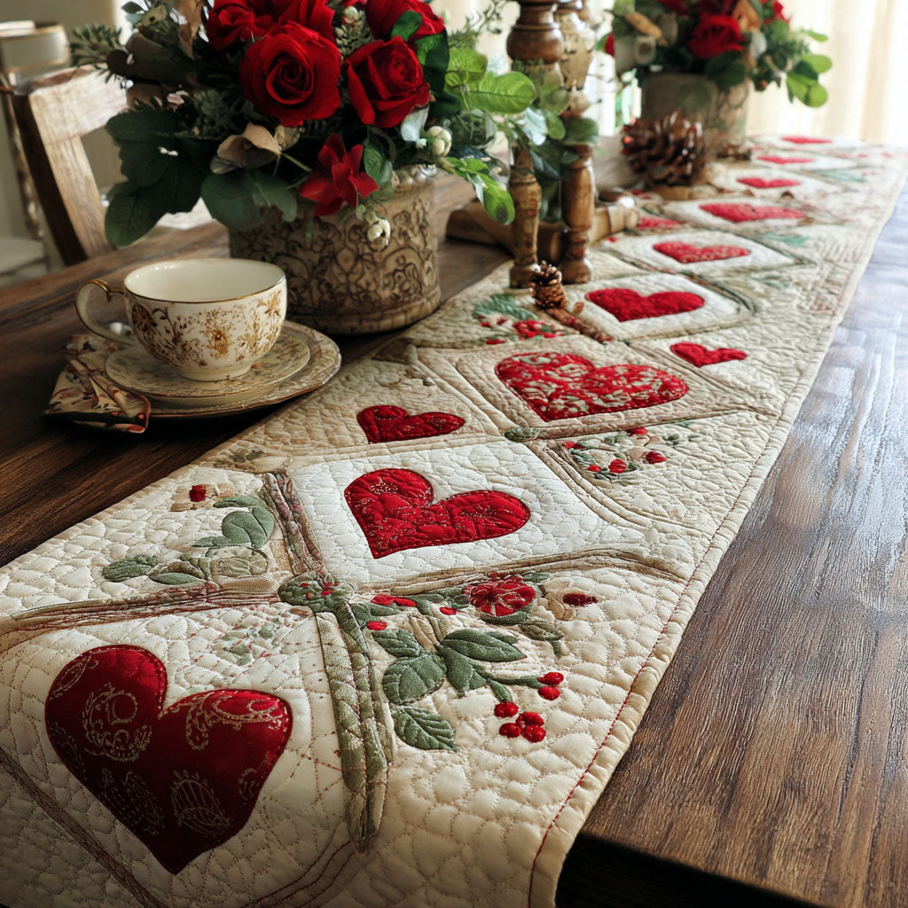 Cozy Vows Collection Quilted Table Runner NCU0PTT2770