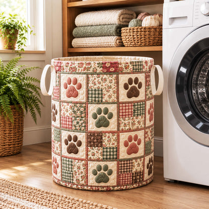Cozy Whiskers Quilted Laundry Basket NCU0NTD2086