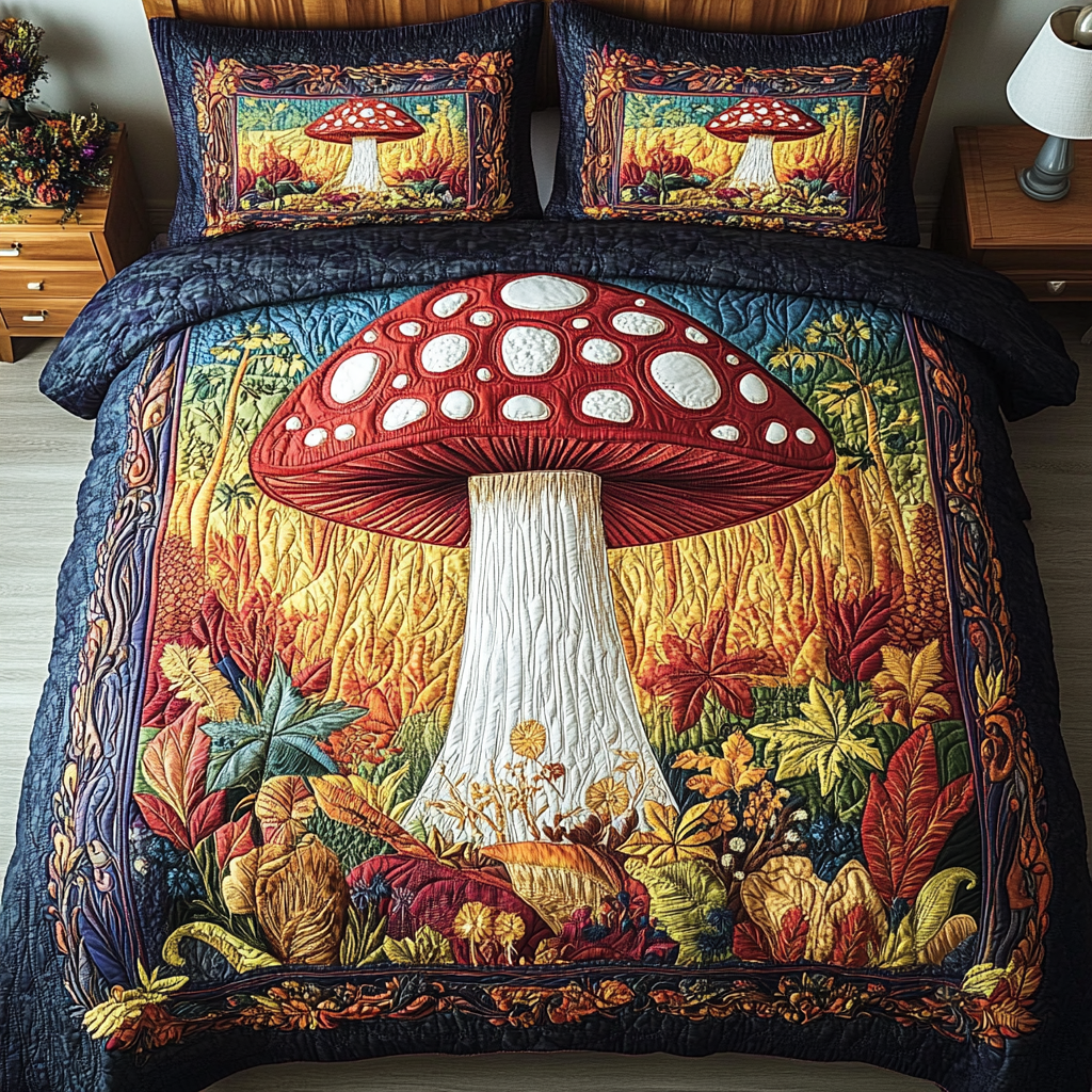 Cozy Wonderland 3-Piece Quilted Bedding Set NCU0NVH105