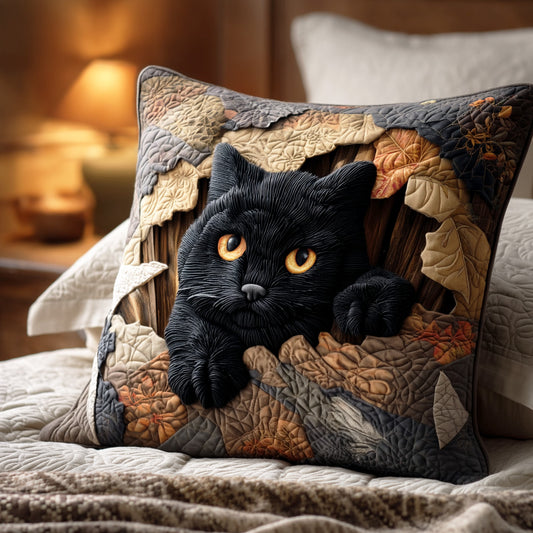 Cracked Ground Cat Quilted Pillow Case NCU0NTD466