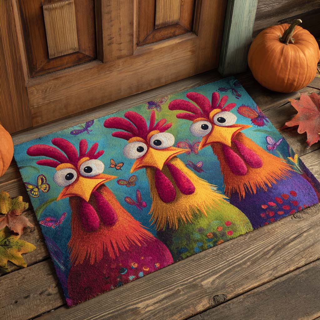 Crazy Roosters Doormat NCU0XD1070