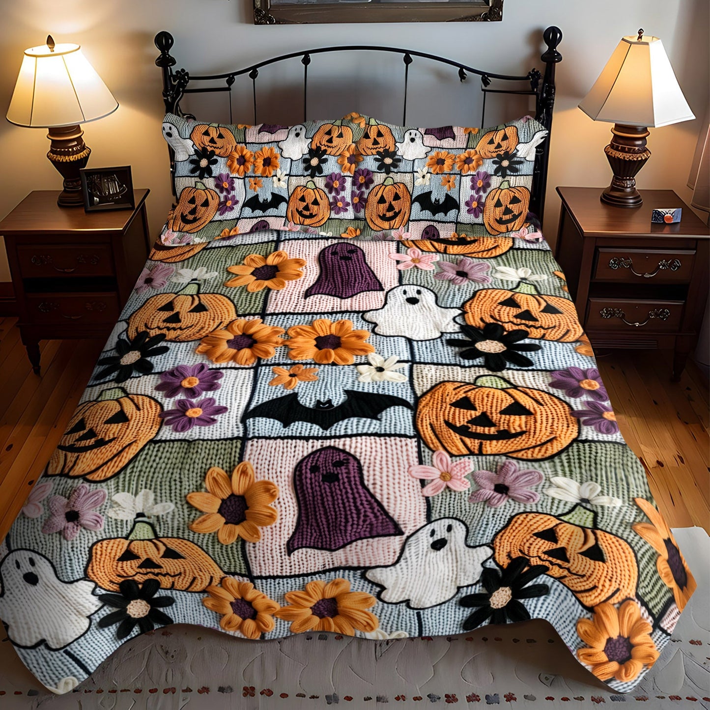 Creepy Corners 3-Piece Quilted Bedding Set NCU0PT928