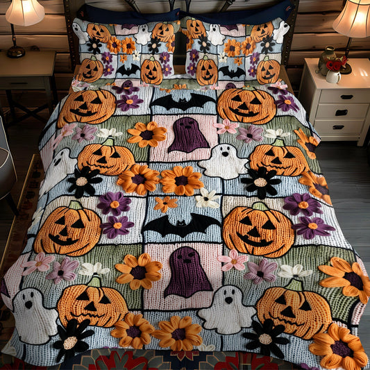 Creepy Corners 3-Piece Quilted Bedding Set NCU0PT928