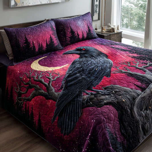 Crescent Raven 3-Piece Quilted Bedding Set NCU0PVL917