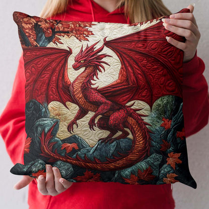 Crimson Blaze Quilted Pillow Case NCU0NT923