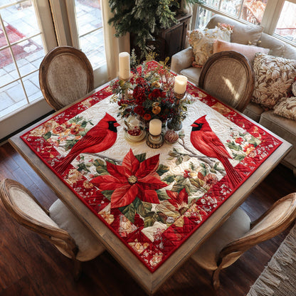 Crimson Cardinal Glow Quilted Table Topper NCU0DV911
