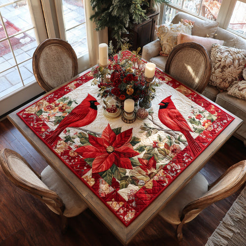 Crimson Cardinal Glow Quilted Table Topper NCU0DV911