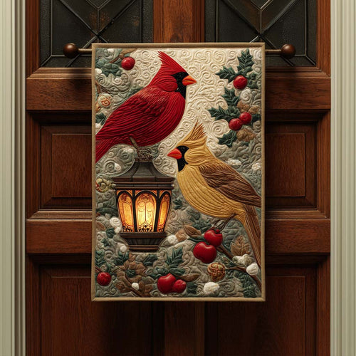 Crimson Cardinal Quilted Door Banner NCU0NNT2478