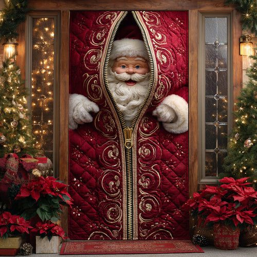 Crimson Claus Quilted Door Cover NCU0TV984