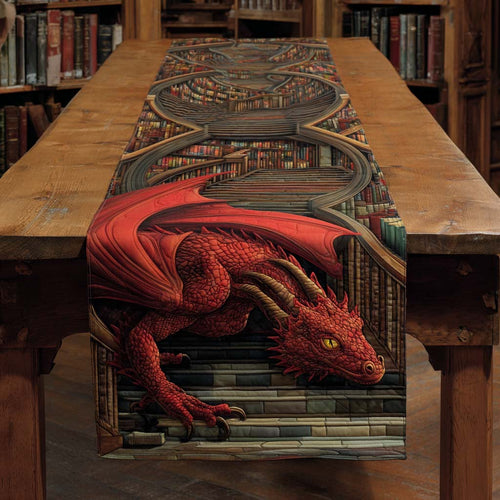 Crimson Descent Quilted Table Runner NCU0NXD453