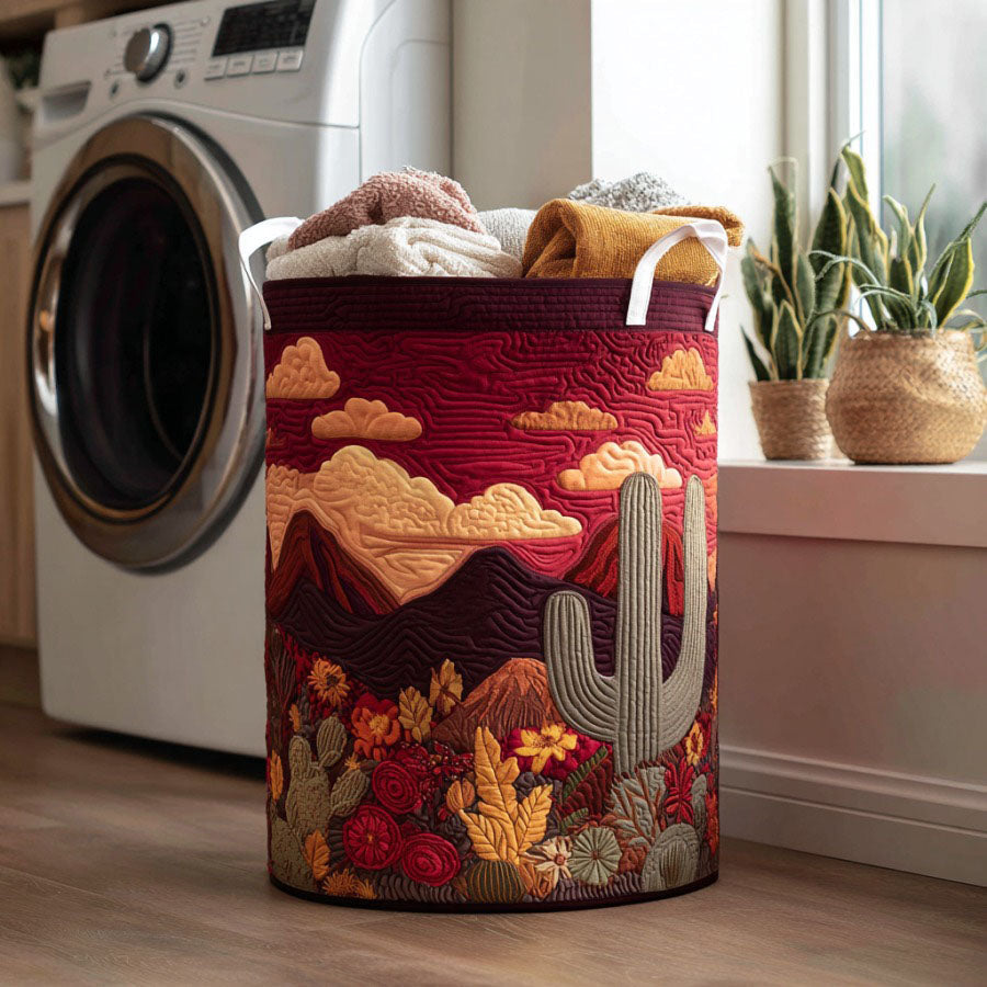 Crimson Dusk Quilted Laundry Basket NCU0NTV002