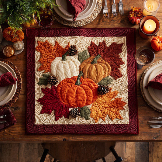 Crimson Fall Quilted Table Topper NCU0NTV205