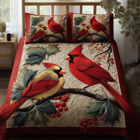 Crimson Family Haven 3-Piece Quilted Bedding Set NCU0HTT080
