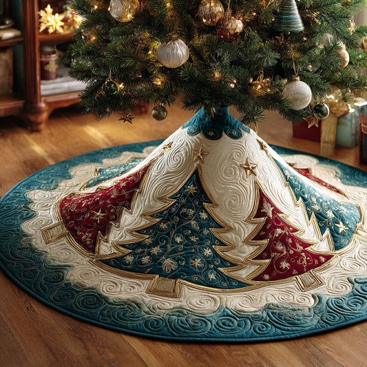 Crimson Frost Quilted Tree Skirt NCU0NTV337
