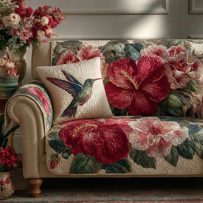 Crimson Garden Quilted Sofa Cover NCU0LDH447
