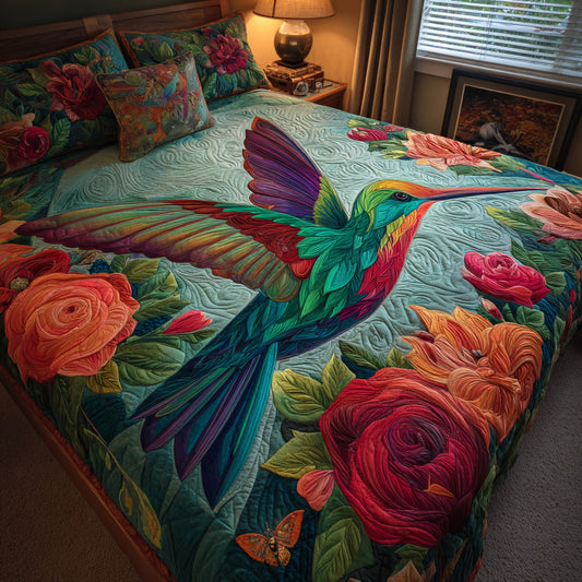 Crimson Garden Wings Quilted Blanket NCU0LDH780
