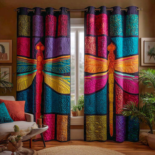 Crimson Garden Wings Quilted Curtains NCU0NXD859