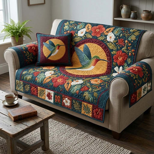 Crimson Halo Flight Quilted Sofa Cover NCU0DQQ0503