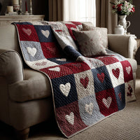 Crimson Heart Quilted Blanket NCU0LDH256