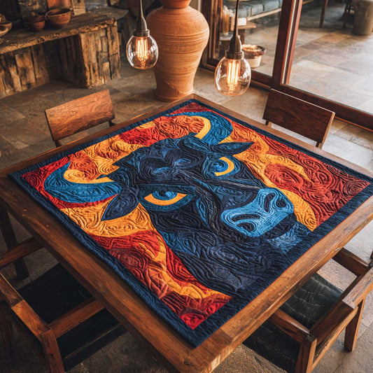 Crimson Horn Legacy Quilted Table Topper NCU0NXD094