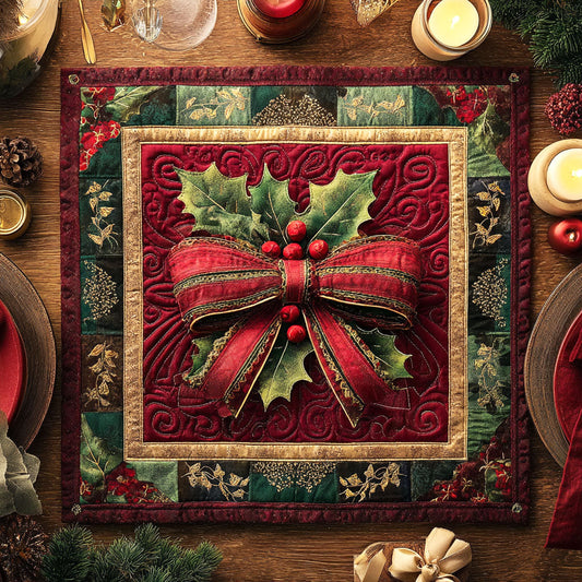 Crimson Joy Quilted Table Topper NCU0NTV105