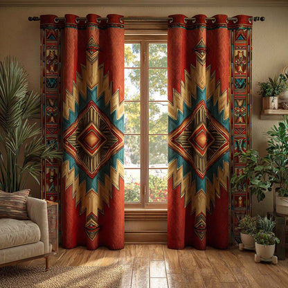 Crimson Mesa Diamond Quilted Curtains NCU0NXD1155