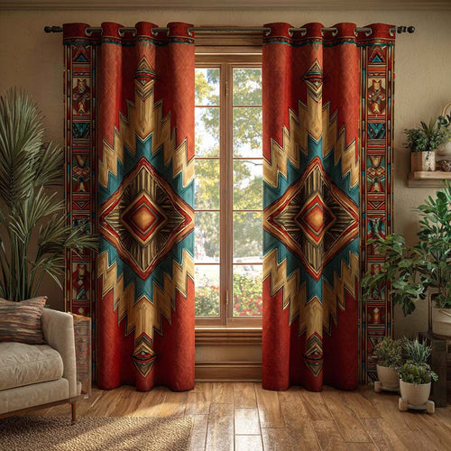 Crimson Mesa Diamond Quilted Curtains NCU0NXD1155