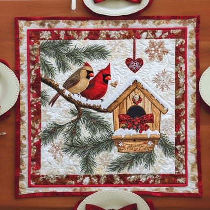 Crimson Pair Quilted Table Topper NCU0NNT1164