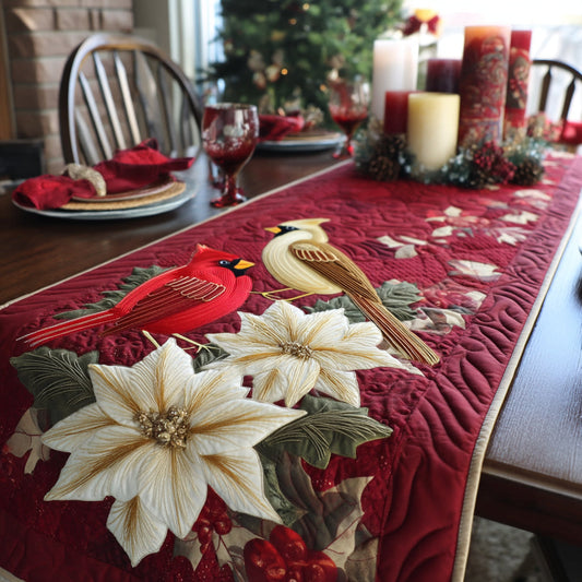 Crimson Perch Quilted Table Runner NCU0DV1176
