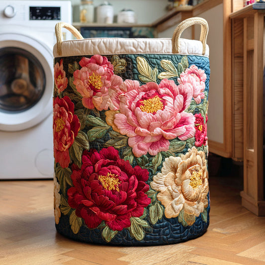 Crimson Petal Shine Quilted Laundry Basket NCU0NTD459