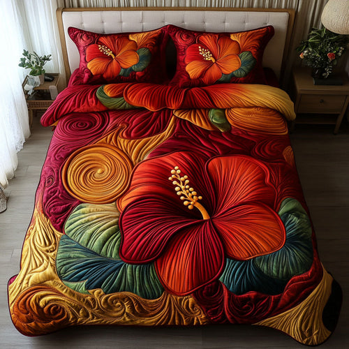 Crimson Petal Swirl Duvet Cover Set NCU0NNT458