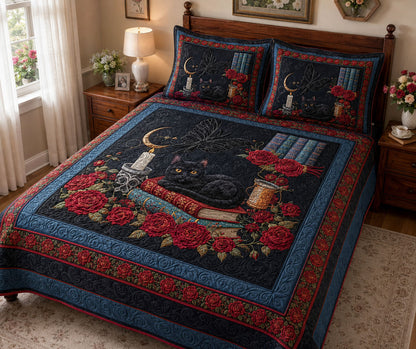 Crimson Rose Mystery 3-Piece Quilted Bedding Set NCU0PTT3309