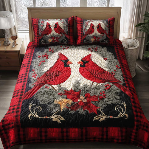 Crimson Spirit Presence 3-Piece Quilted Bedding Set NCU0HTT081