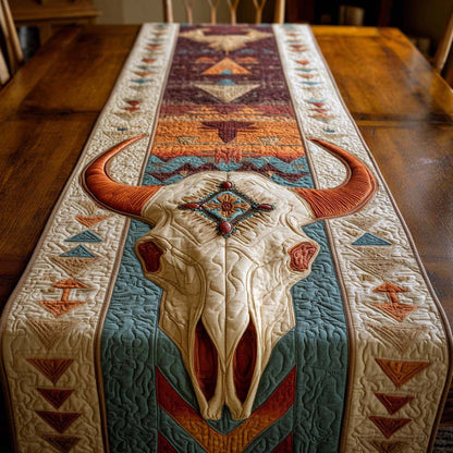 Crimson Spirit Skull Quilted Table Runner NCU0NXD1191