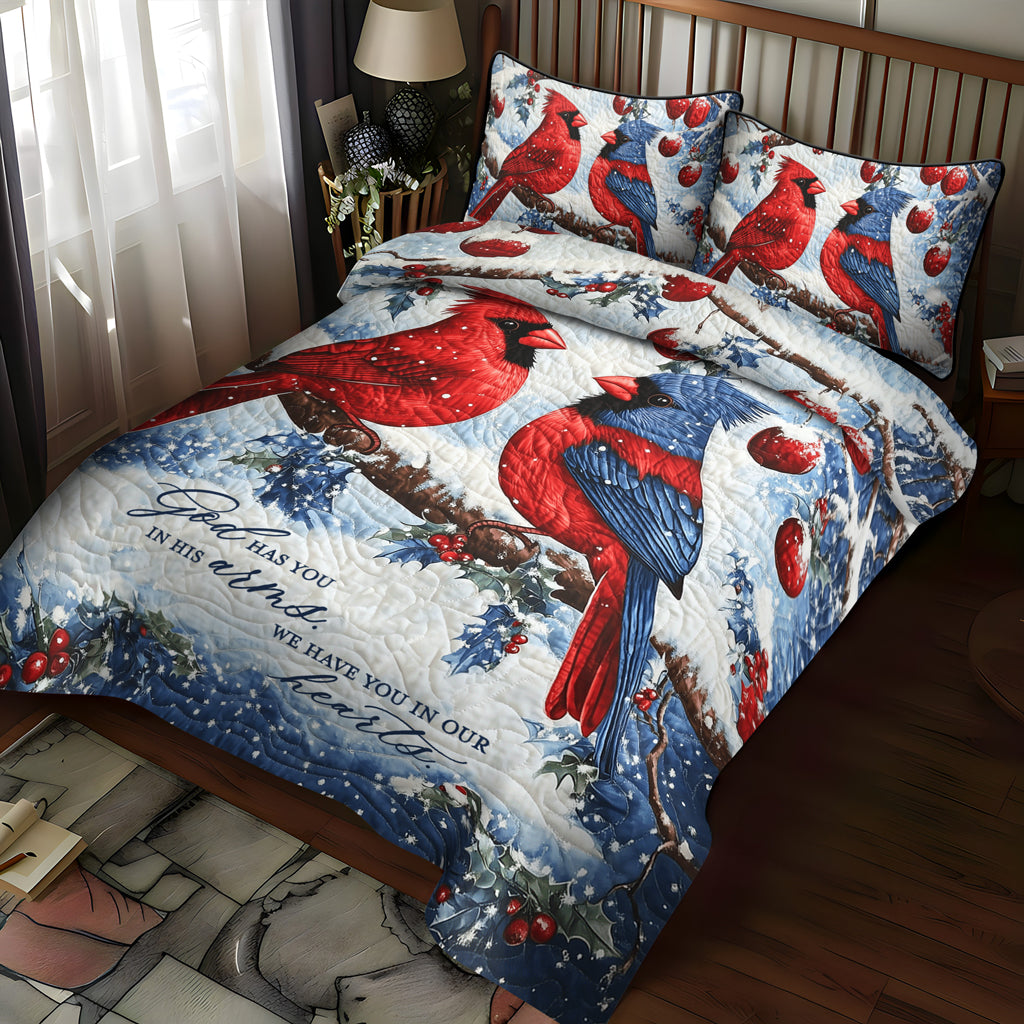 Crimson Wings 3-Piece Quilted Bedding Set NCU0TL1493