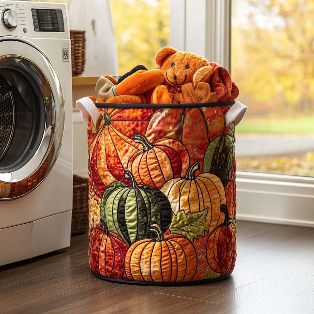 Crisp Evenings Quilted Laundry Basket NCU0NNT1058