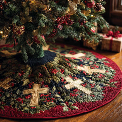 Cross Harmony Christmas Quilted Tree Skirt NCU0NNT2486