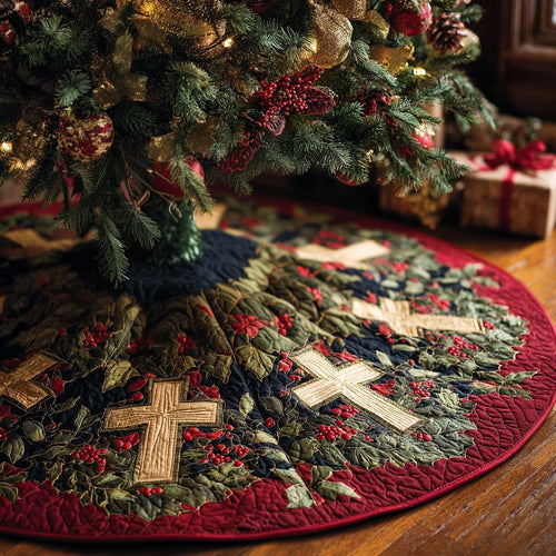 Cross Harmony Christmas Quilted Tree Skirt NCU0NNT2486