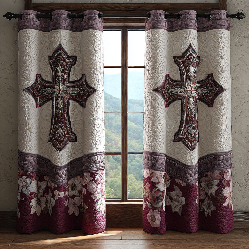 Crossed Blessing Quilted Curtains NCU0PTT2449