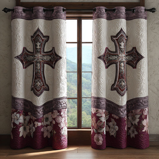 Crossed Blessing Quilted Curtains NCU0PTT2449